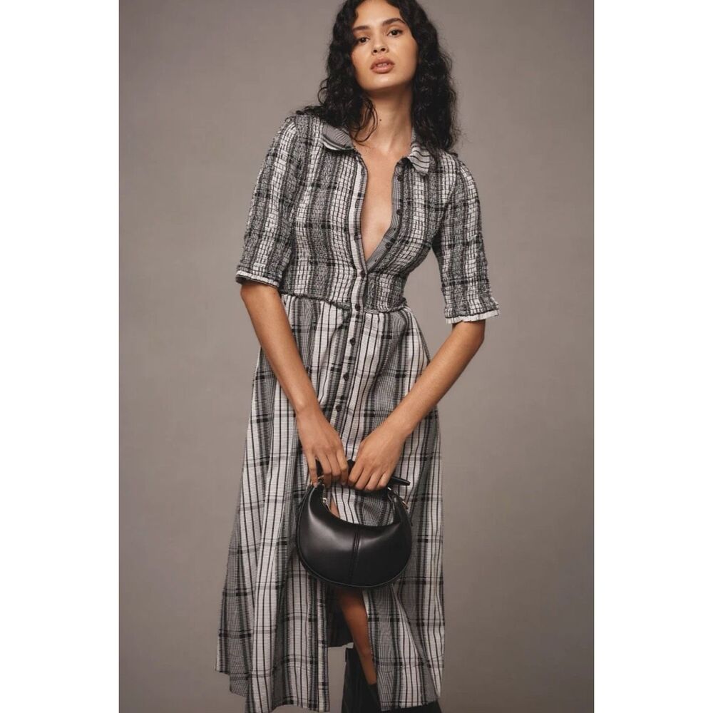 Anthropologie Maeve smocked shirt dress
